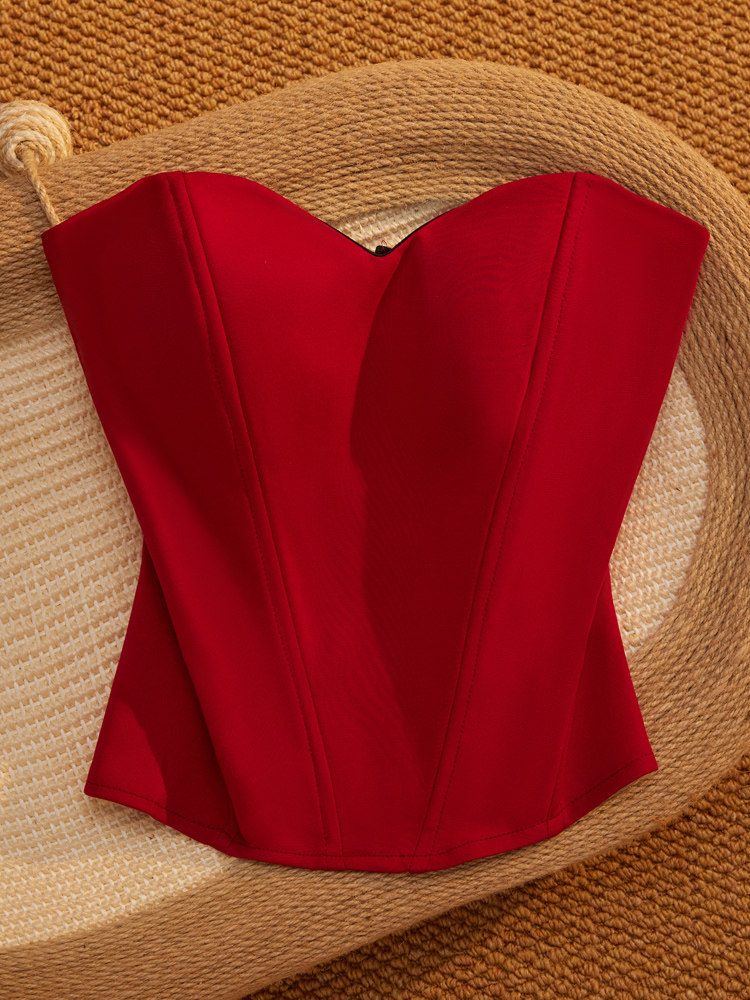 MINE OR YOURS RED LUXE BONING CORSET