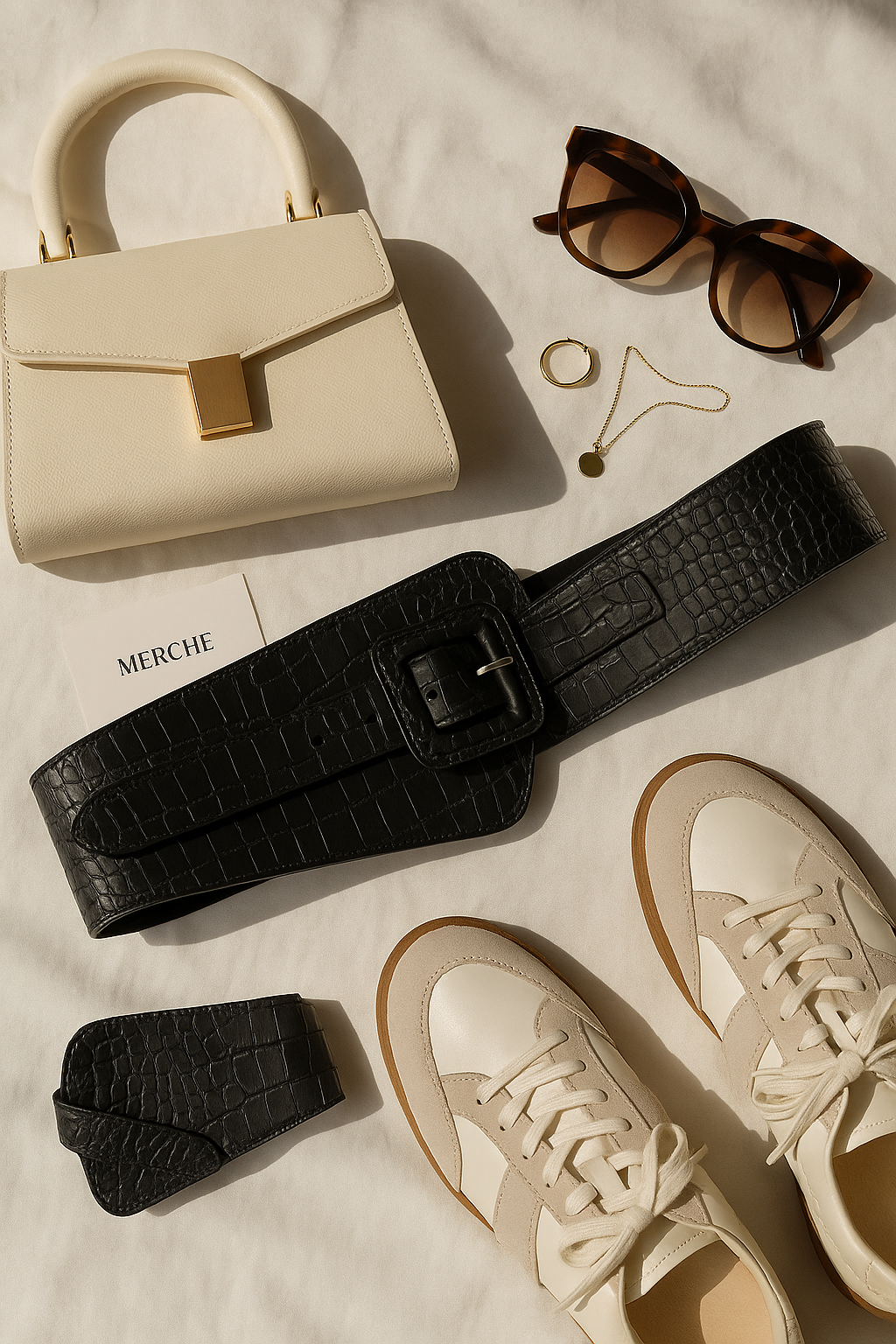 SUCH A SNOB BLACK WAIST BELT