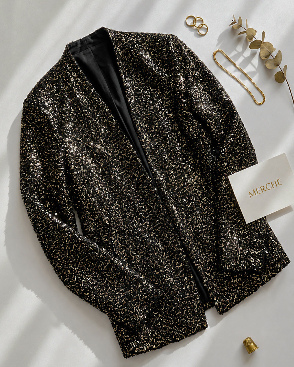 WORK OF ART SEQUIN EMBELLISHED BLAZER