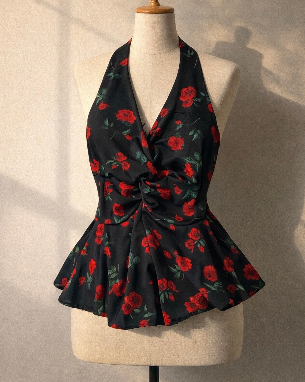 FIX MY HEART ROSES HALTERNECK TOP