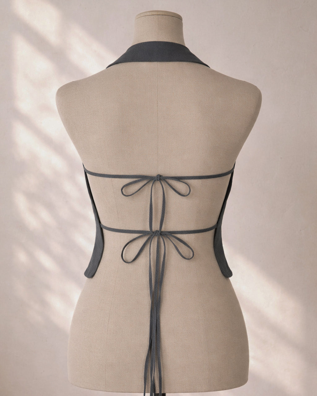 FAST LIFE OPEN-BACK GREY WAISTCOAT