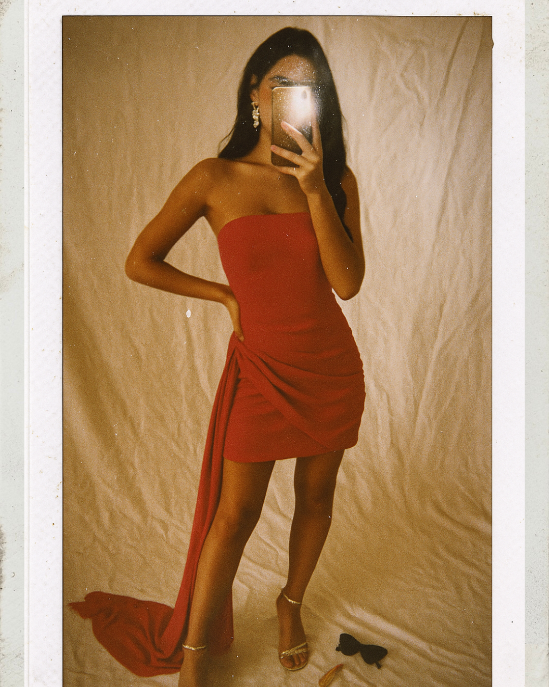 SHOWGIRL FIT SASH BANDEAU DRESS