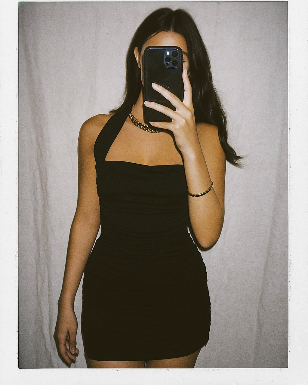 STAGE NINETEEN BLACK HALTERNECK DRESS