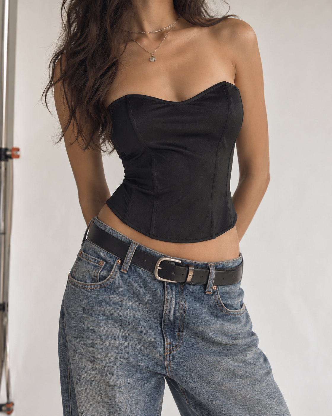 COOL GIRL CODE BONING BLACK CORSET