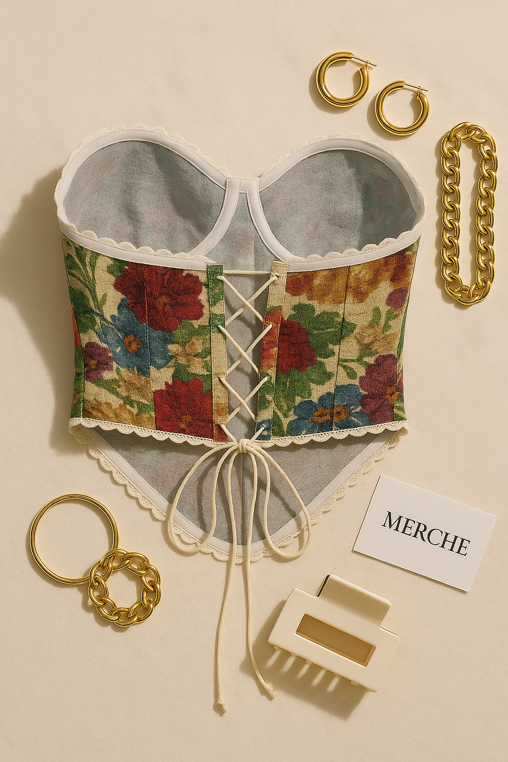 SOLIEL CHIC JACQUARD BUSTIER CORSET
