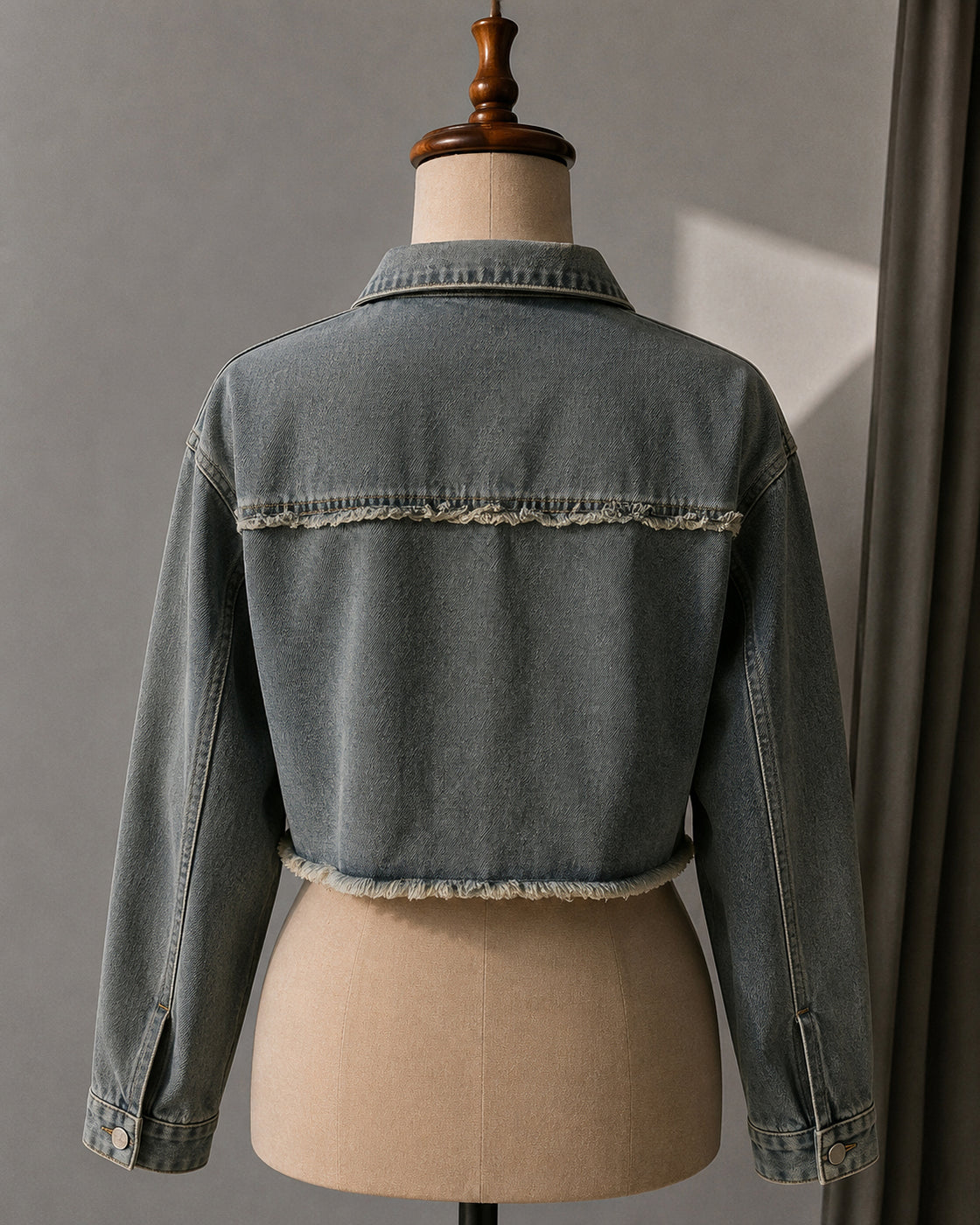 THERE’S VICTORY ALL OVER BABE, ZIP-UP DENIM JACKET