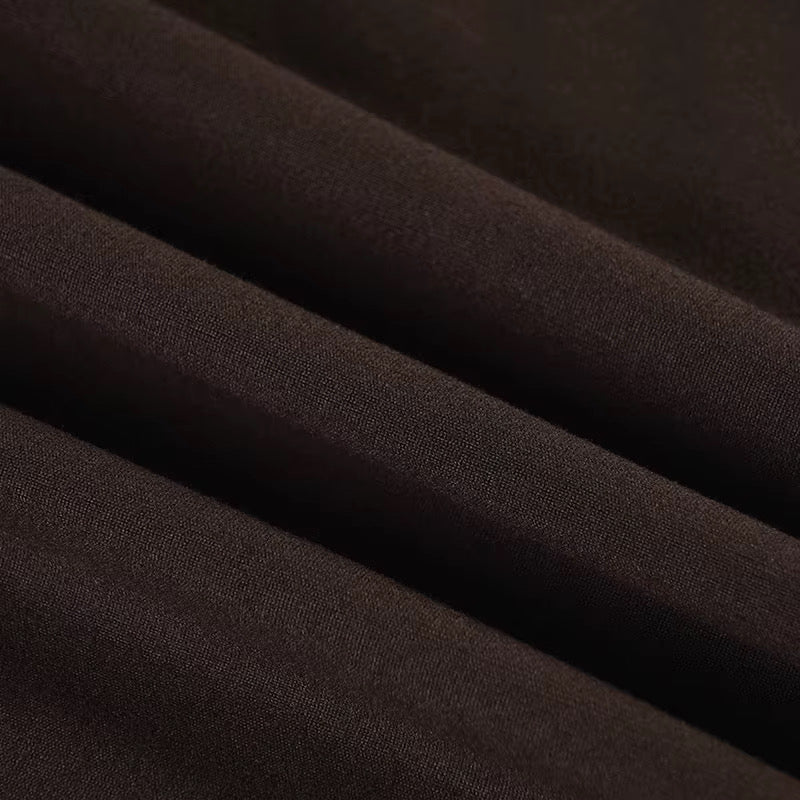 CLASS APART DEEP-BACK COCOA MAXI DRESS