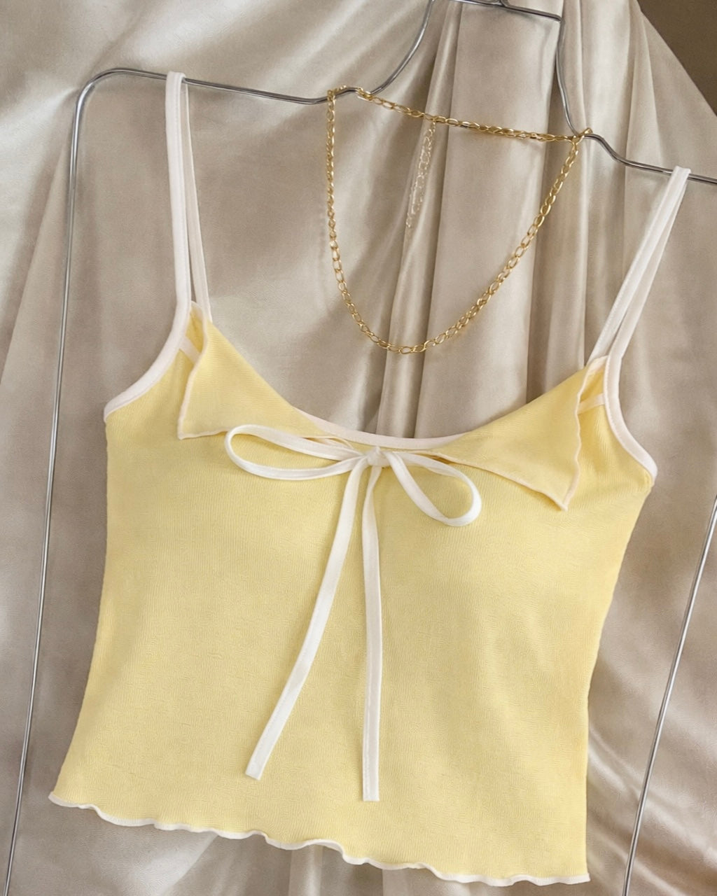 NEVER FRIENDS YELLOW CAMI TOP