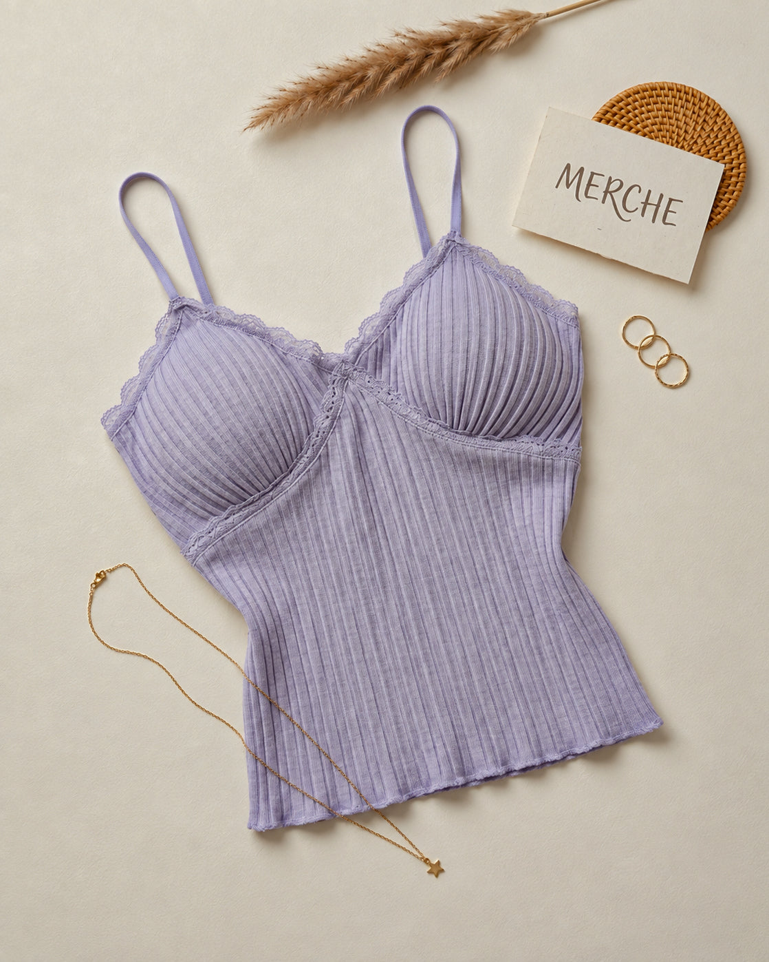 TRUST ISSUES PADDED LILAC CAMI TOP