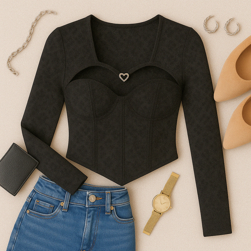 BIG DREAMS APPLIQUE BLACK TOP
