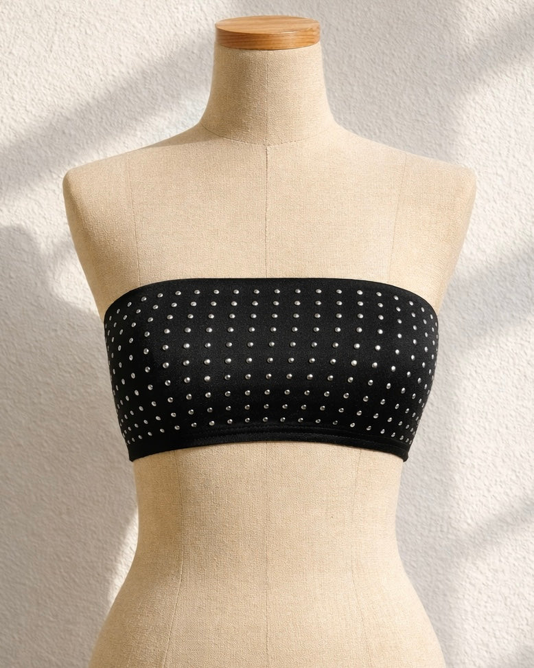 PRETTY SAVAGE RHINESTONE BANDEAU TOP