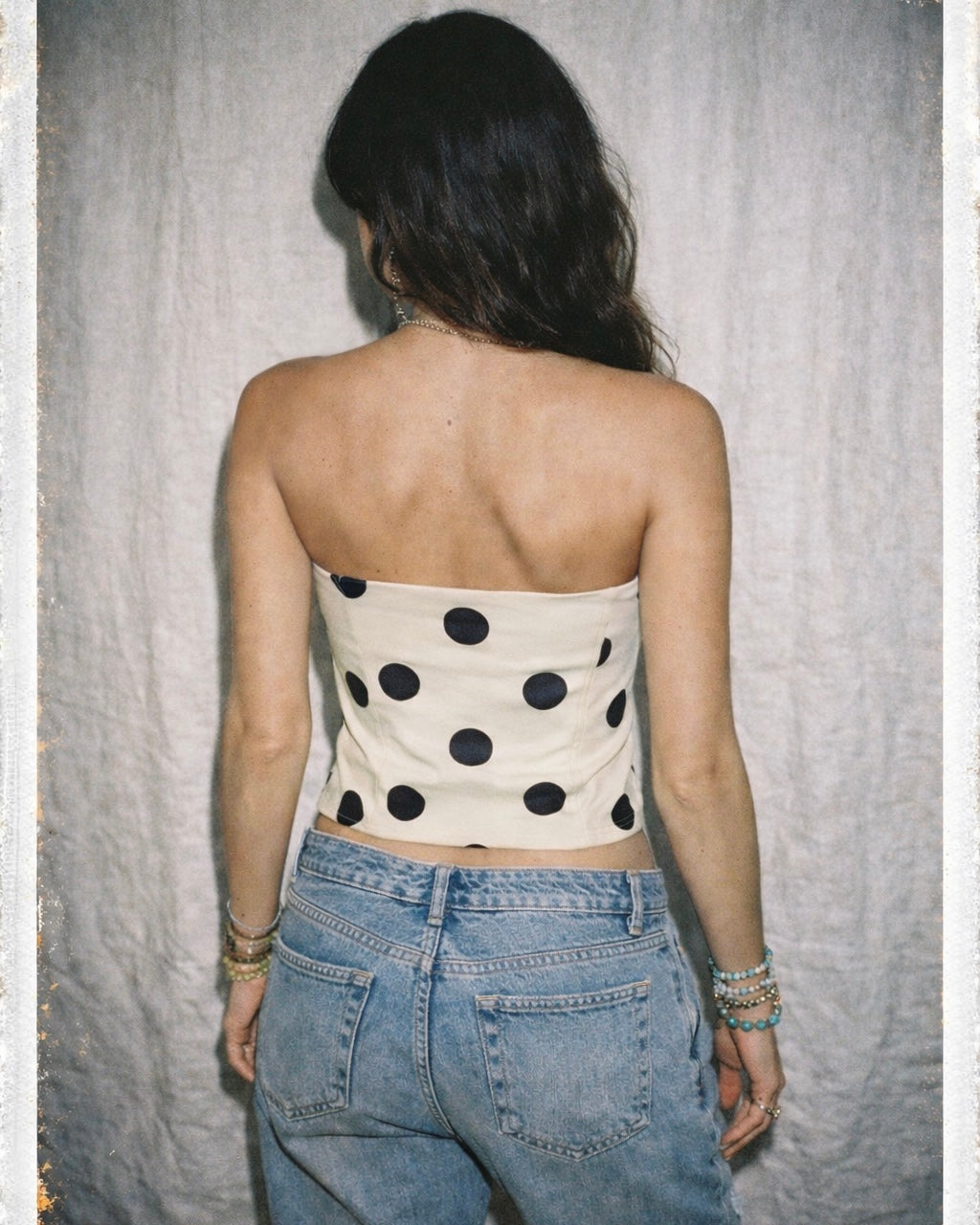 WORSHIP ME POLKA LUXE BANDEAU TOP