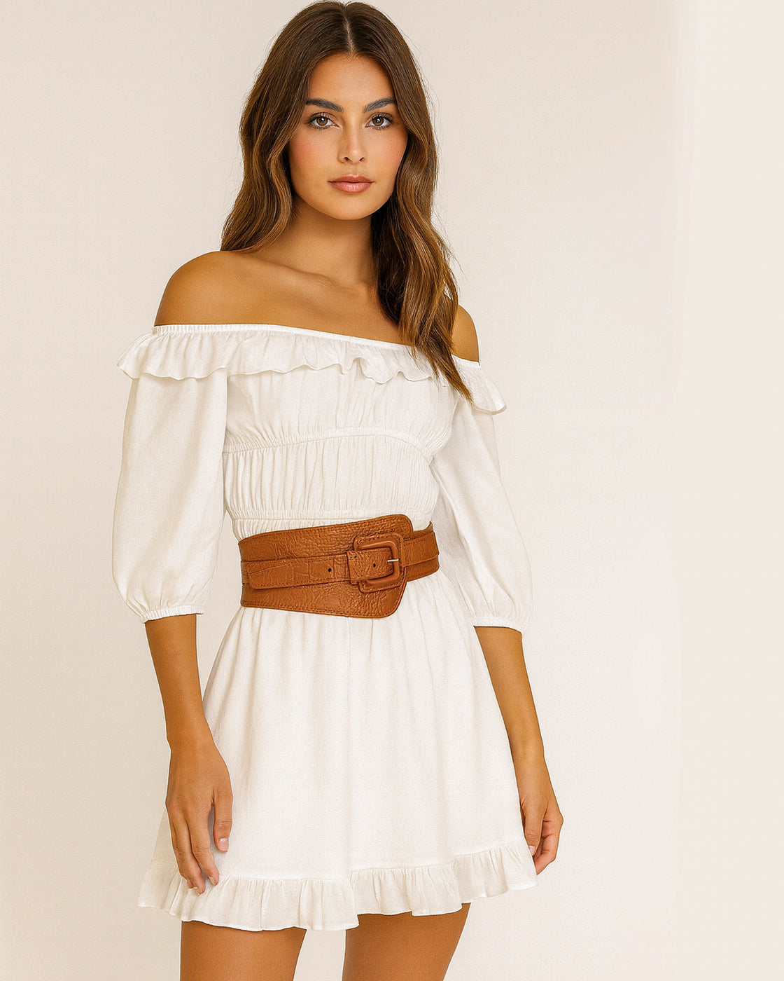 PICTURE PERFECT LUXE CROC FINISH WAIST BELT