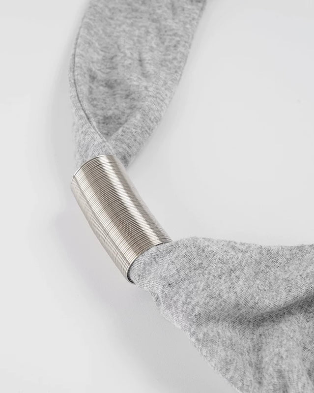 SHE’S A LEGEND SEQUIN DETAIL GREY BACKLESS HALTERNECK DRESS