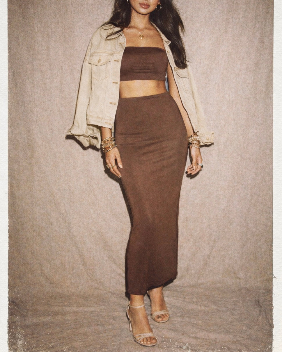 CLEAN KILL BROWN CO-ORD SET