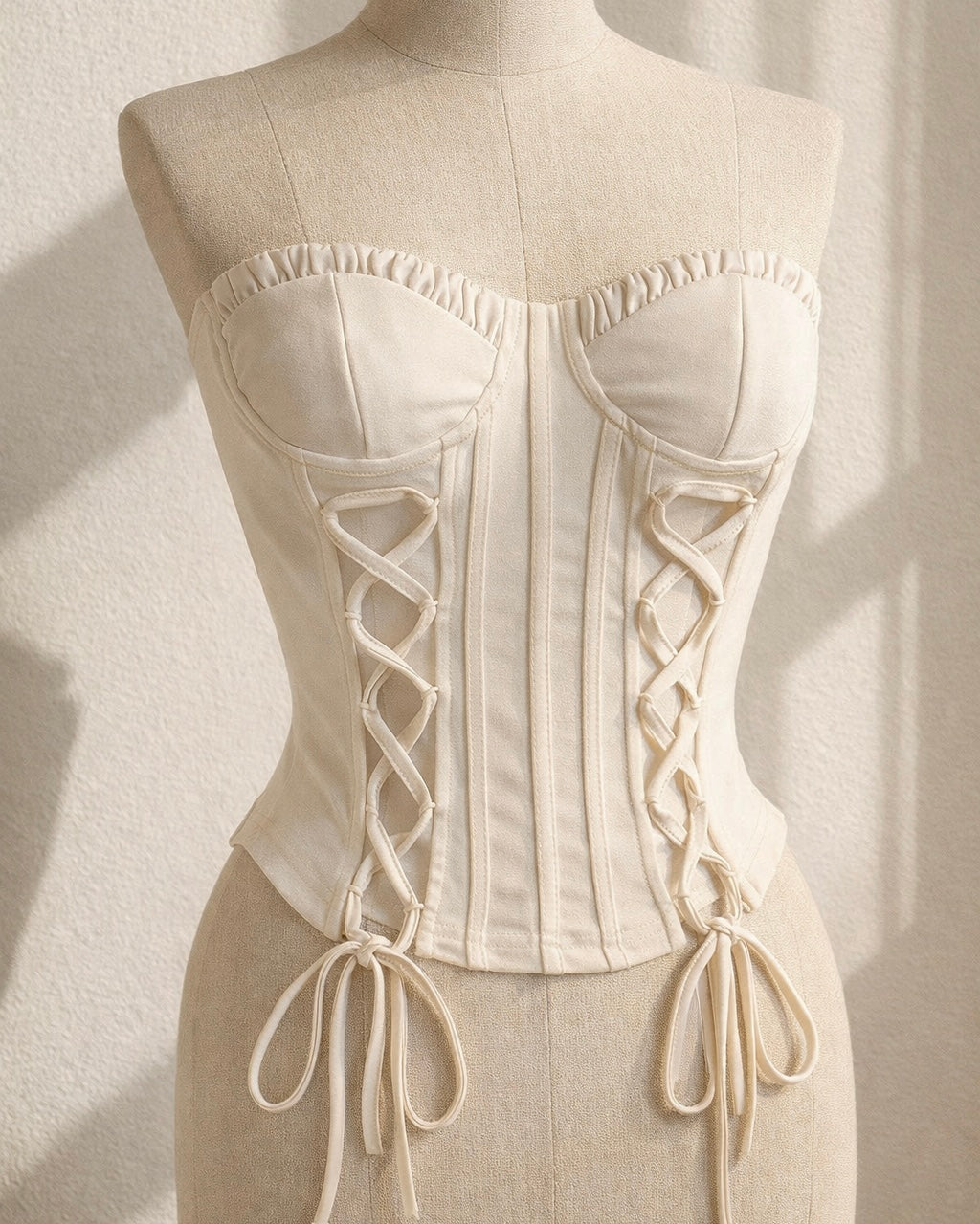 FLASHING SNAPS LACE-UP CORSET