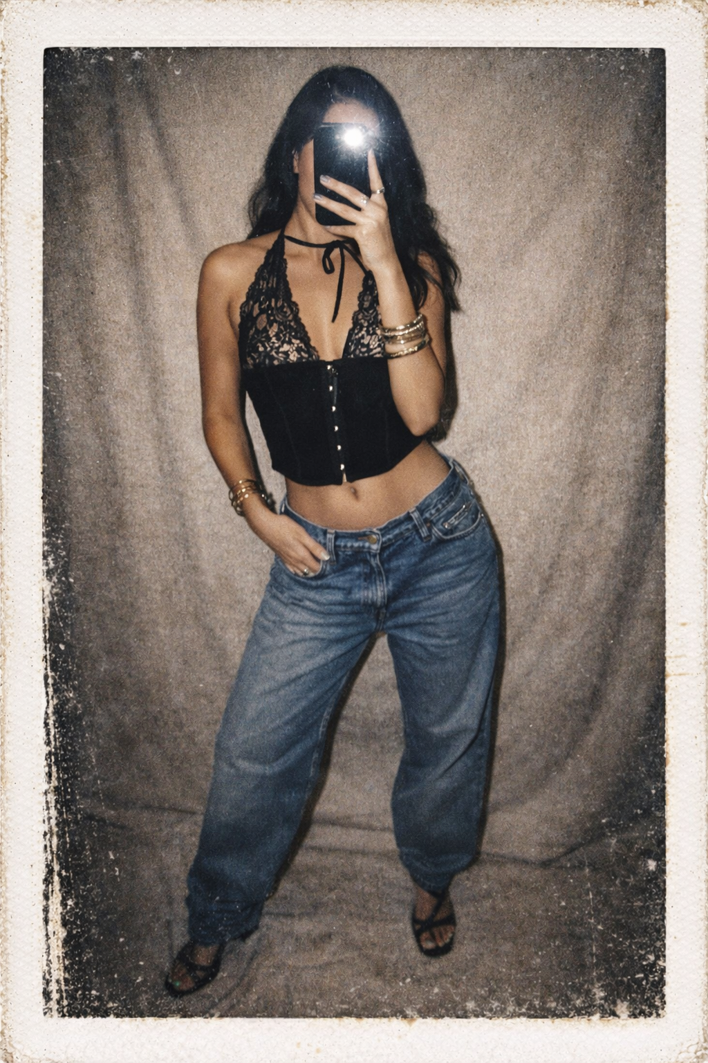 SPANISH VOYAGE LACE LUXE CORSETED TOP