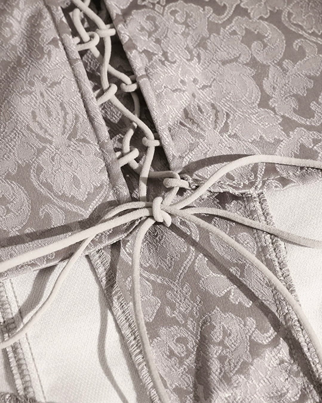 ME BEFORE YOU APPLIQUE GREY CORSET