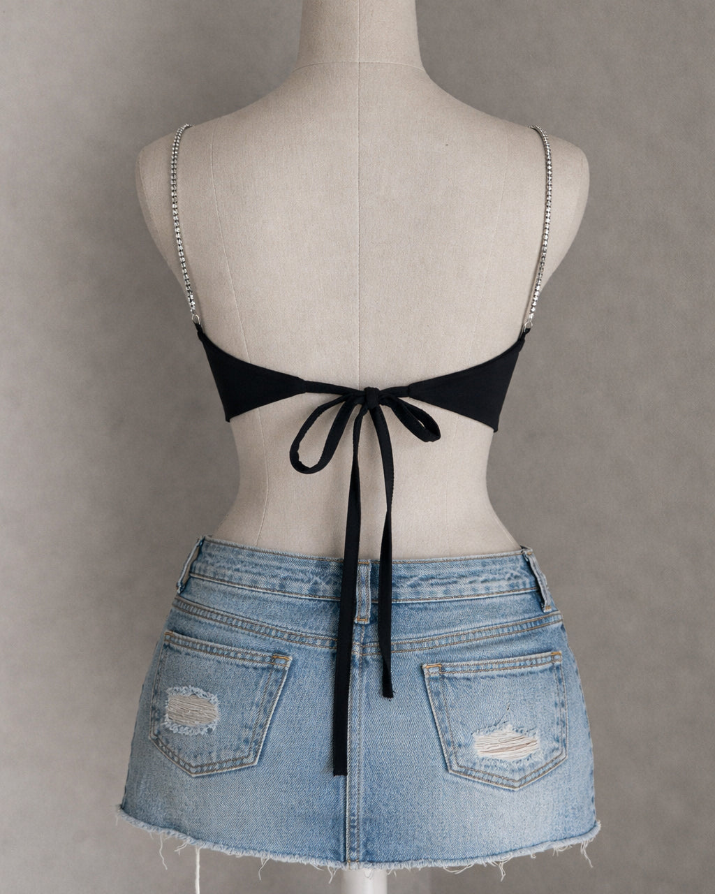 CHAOS MAKER DIAMOND EMBELLISHED BLACK TOP”