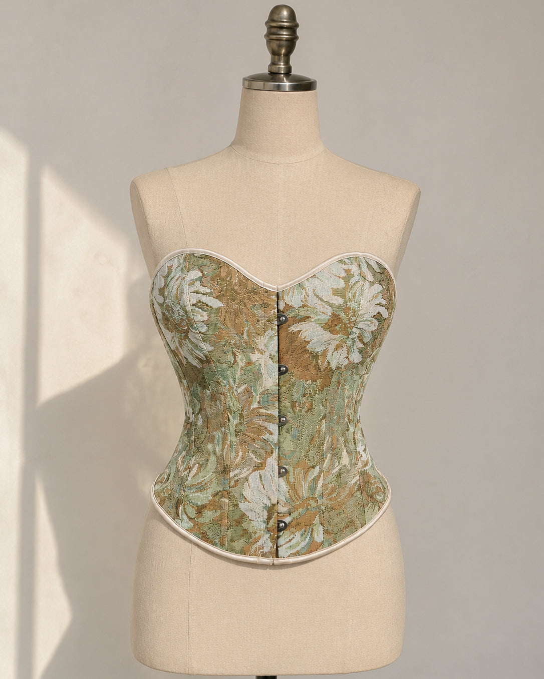 ENOUGH SAID FLORAL JACQUARD CORSET