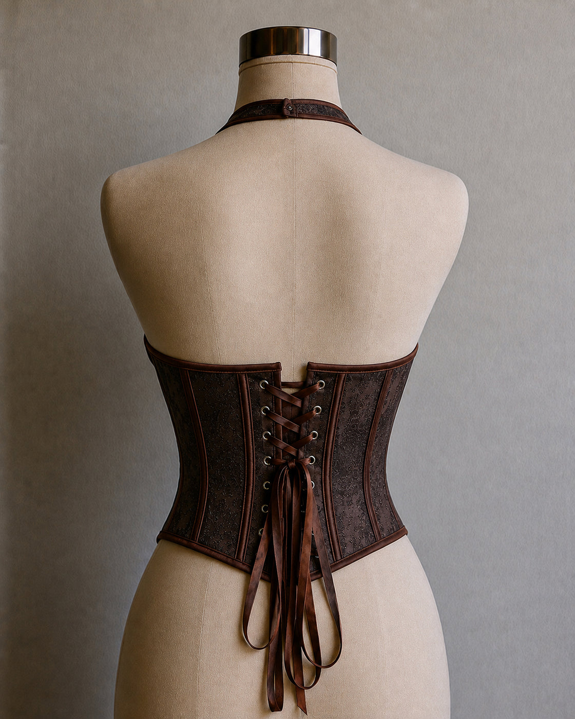 ESPRESSO MARTINI BONING HALTERNECK CORSET