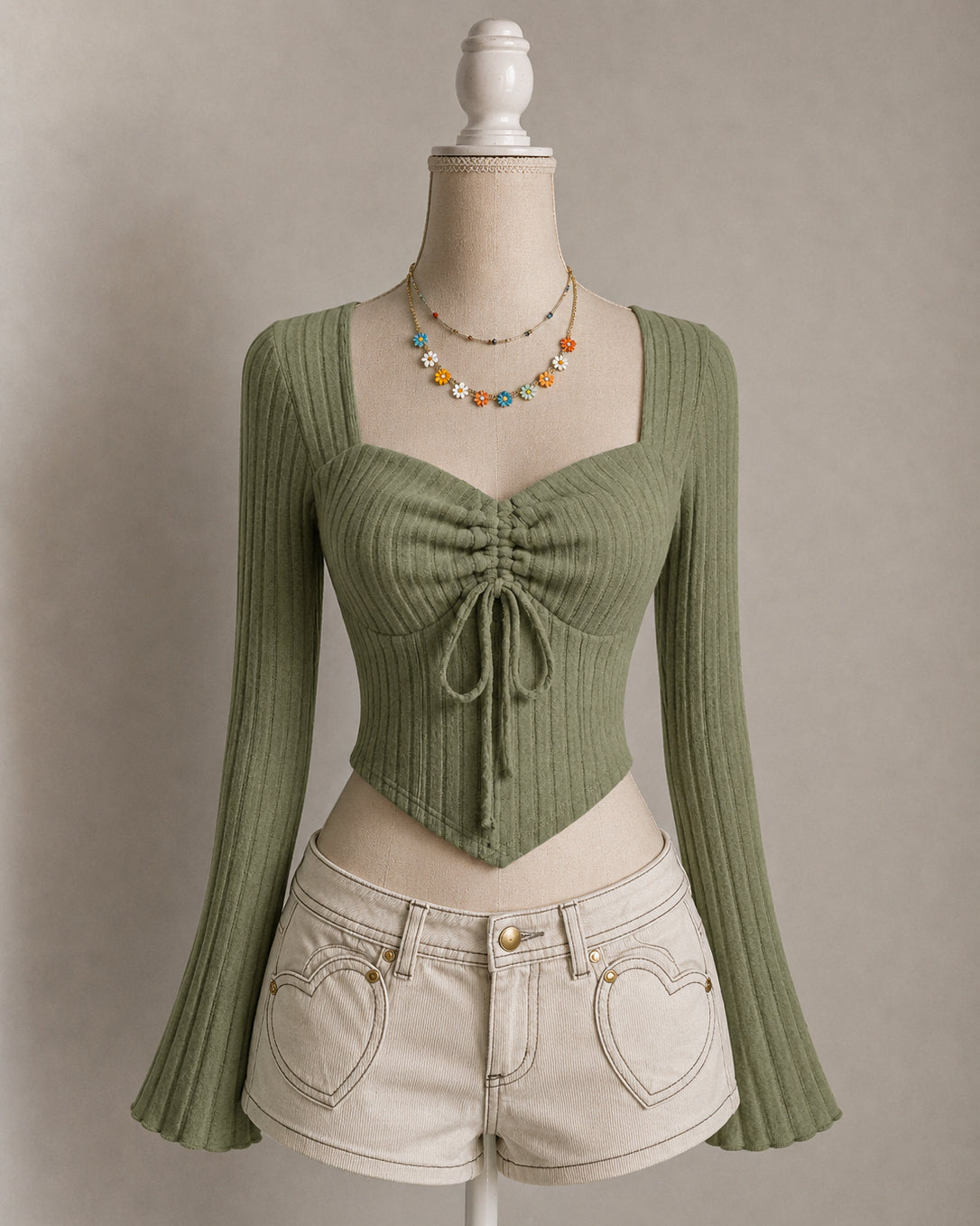 NEVER LOSE HOPE SAGE KNITED TOP