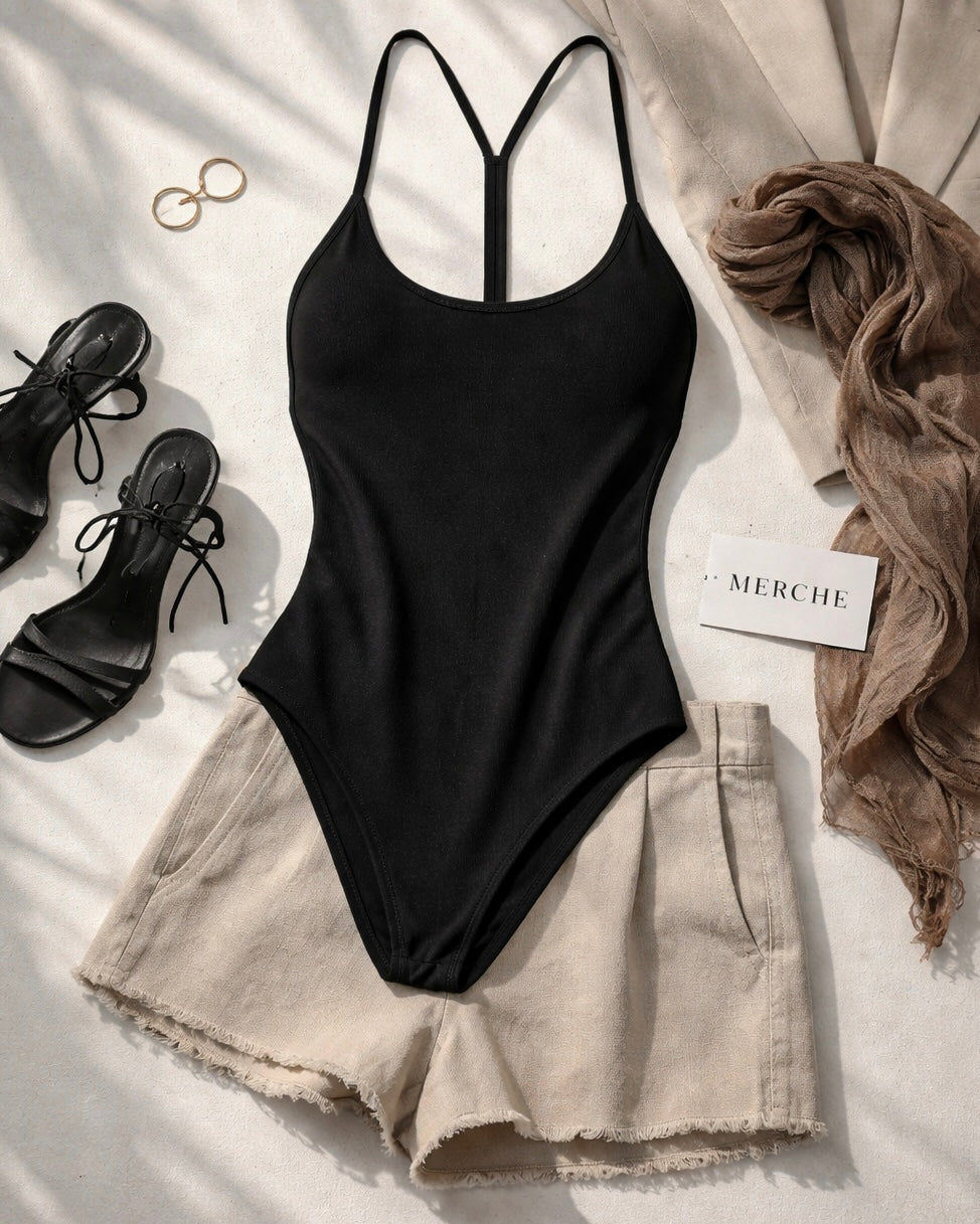 STORMY NIGHTS OPEN-BACK BODYSUIT