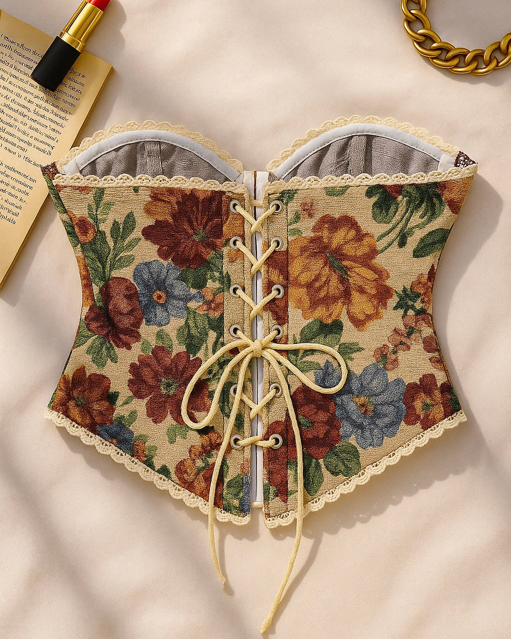 SOLIEL CHIC JACQUARD BUSTIER CORSET