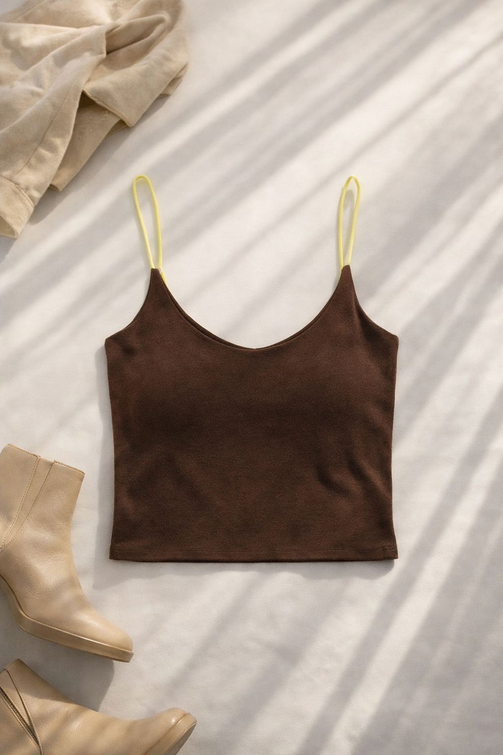 FUTURE SHOW BROWN PADDED TOP
