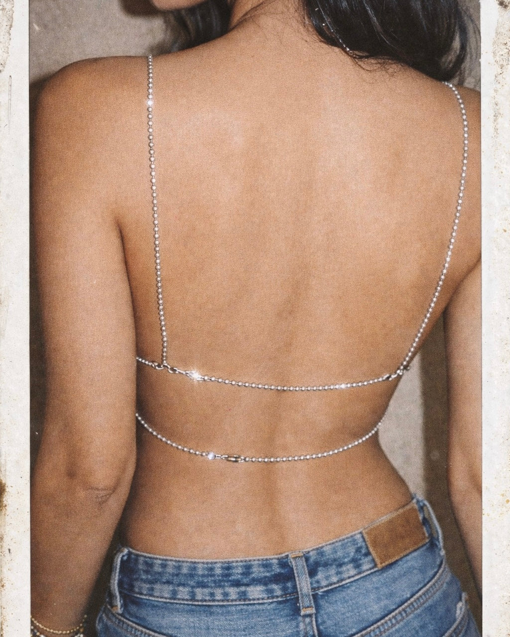 I’M NO ANGEL DIAMOND STRAP SATIN TOP