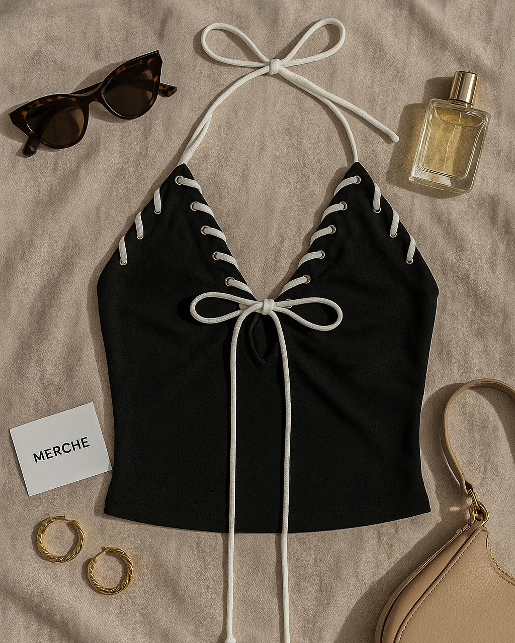 RAISE A TOAST HALTERNECK TOP