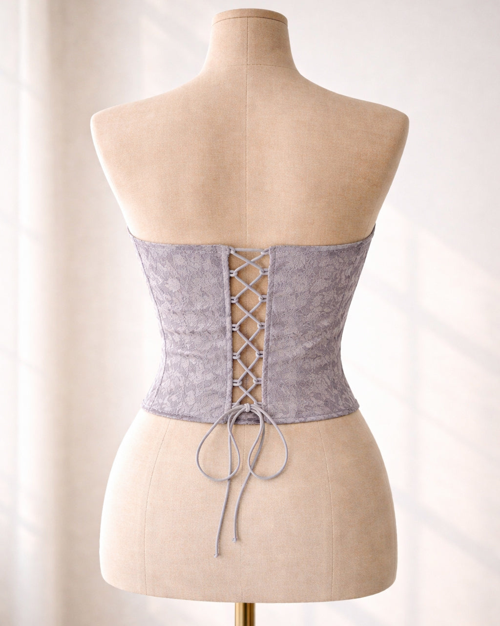 ME BEFORE YOU APPLIQUE GREY CORSET