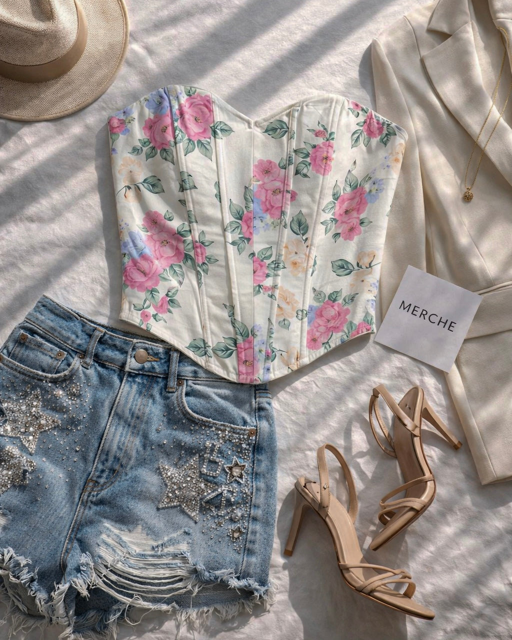 PETAL LEGEND BONING FLORAL CORSET