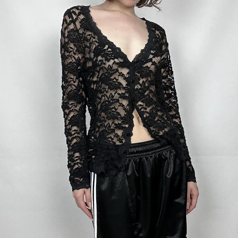 INNER DIVA LACE BLACK TOP