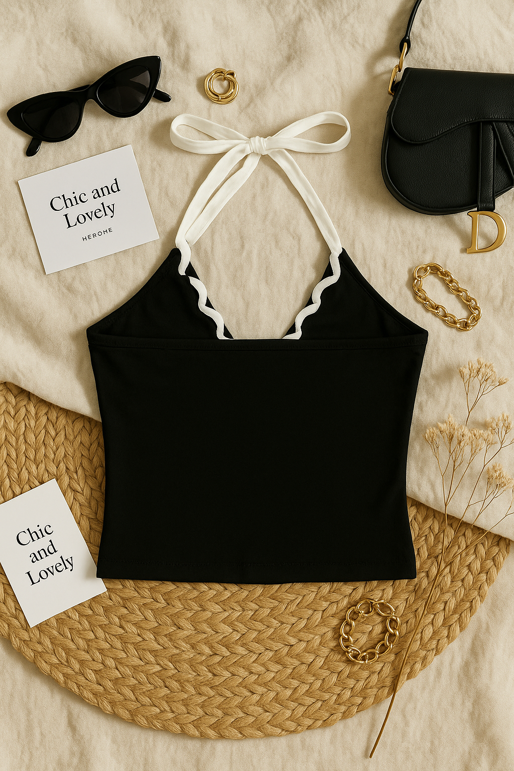 RAISE A TOAST HALTERNECK TOP