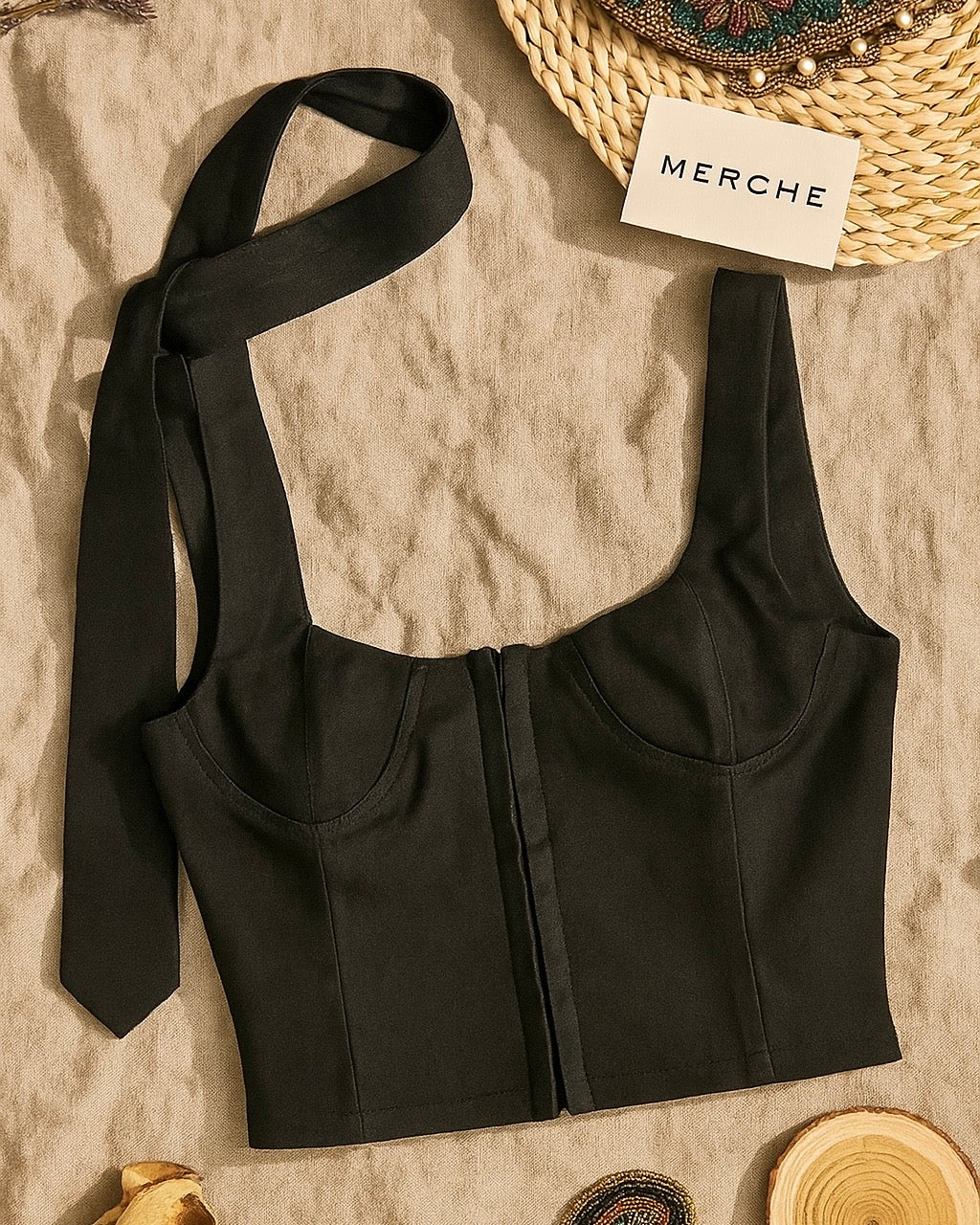 I WANT YOUR LOVE DENIM TOP WITH PENCIL SCARF