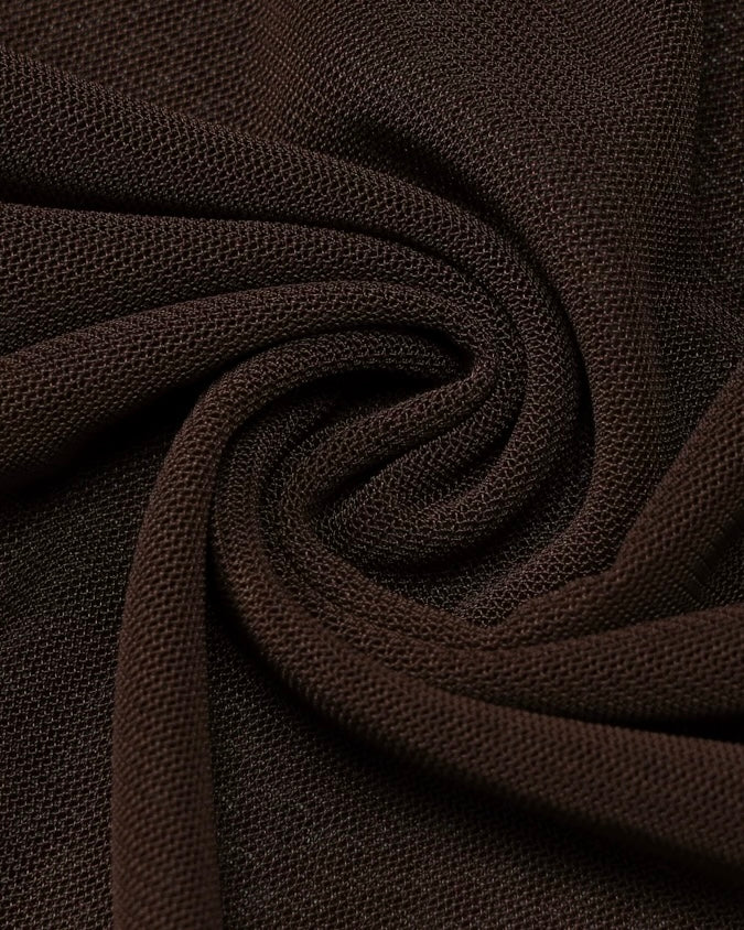 CHATEAU QUEEN MESH FLARE LUXE BROWN DRESS