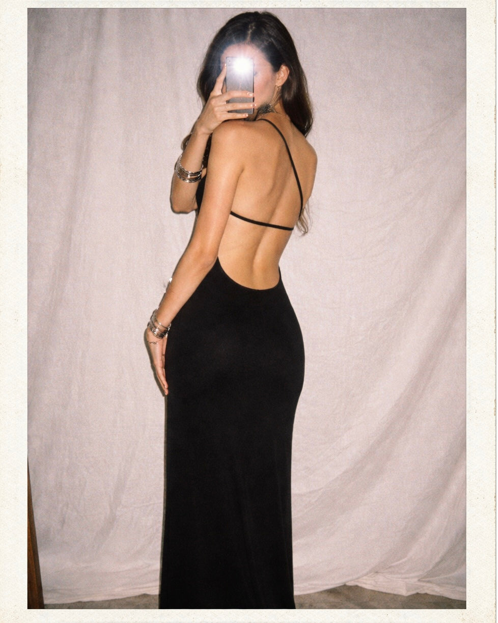 SHE DONT CARE OPEN-BACK MAXI DRESS