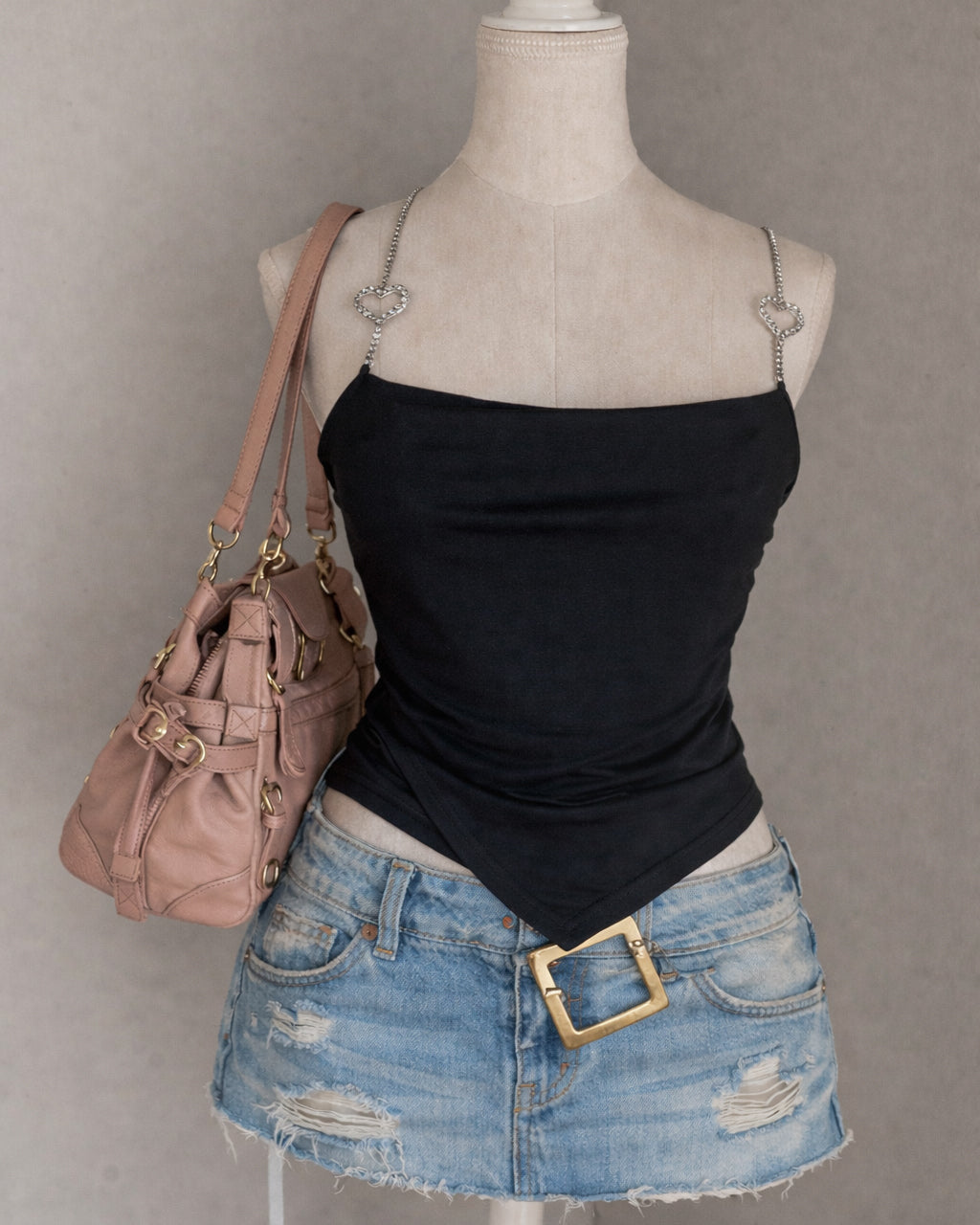 CHAOS MAKER DIAMOND EMBELLISHED BLACK TOP”