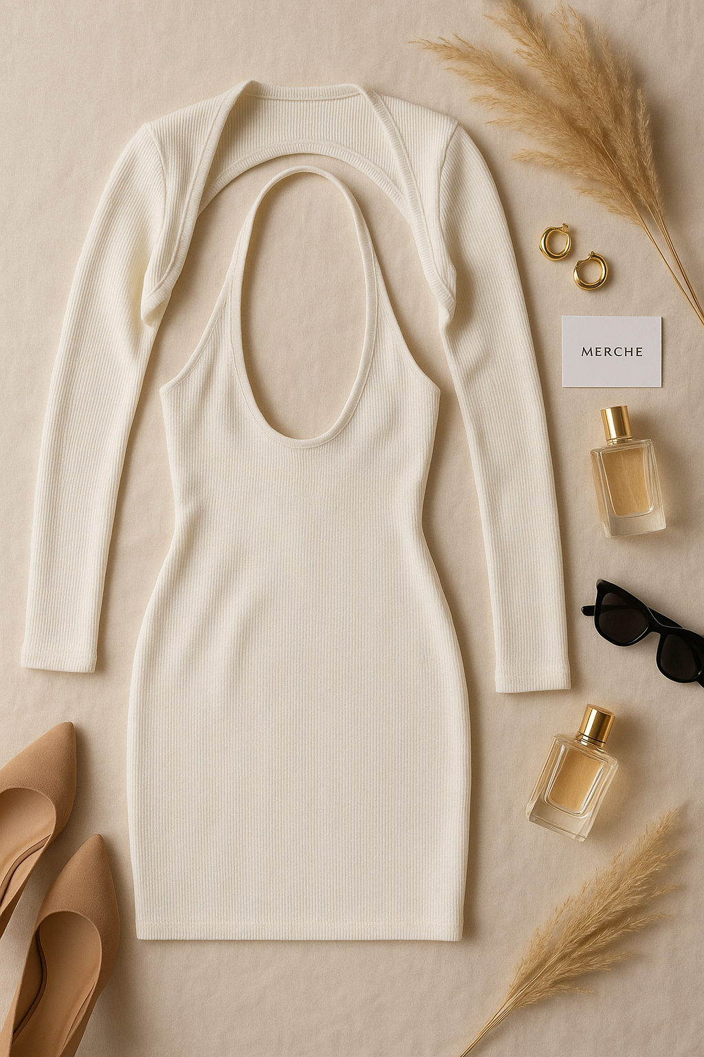 SOUTHERN STORY WHITE TWO-PIECE DRESS