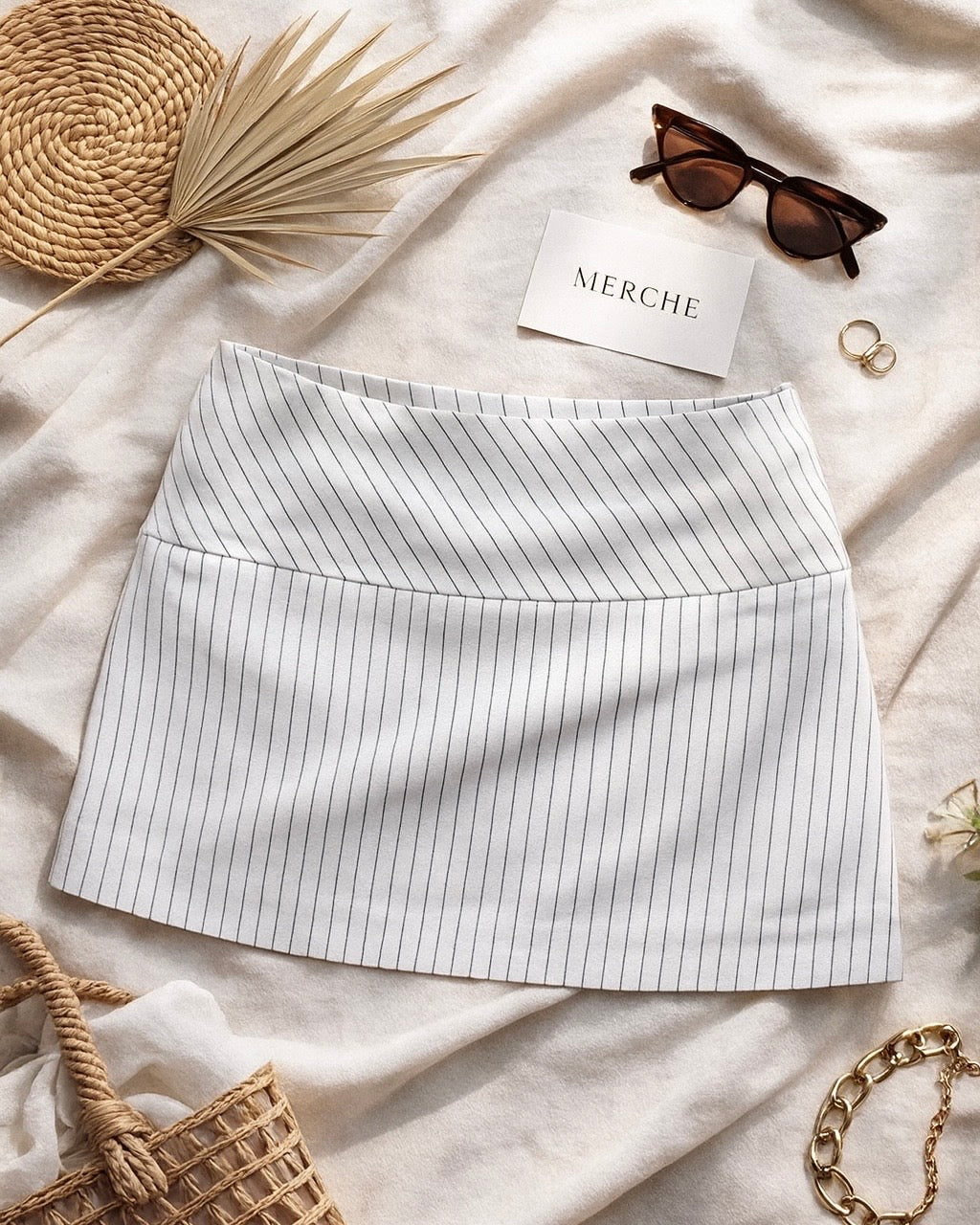 EVERYDAY UNIFORM PINSTRIPE MINI SKIRT
