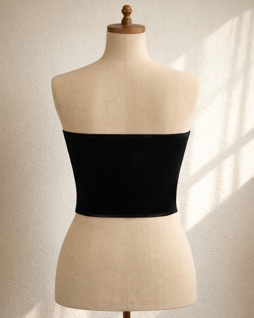 ETERNALLY YOURS DRAPED LUXE BLACK CORSET