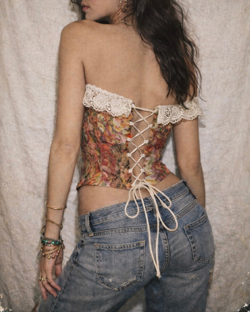 OLD SOUL JACQUARD LACE CORSET