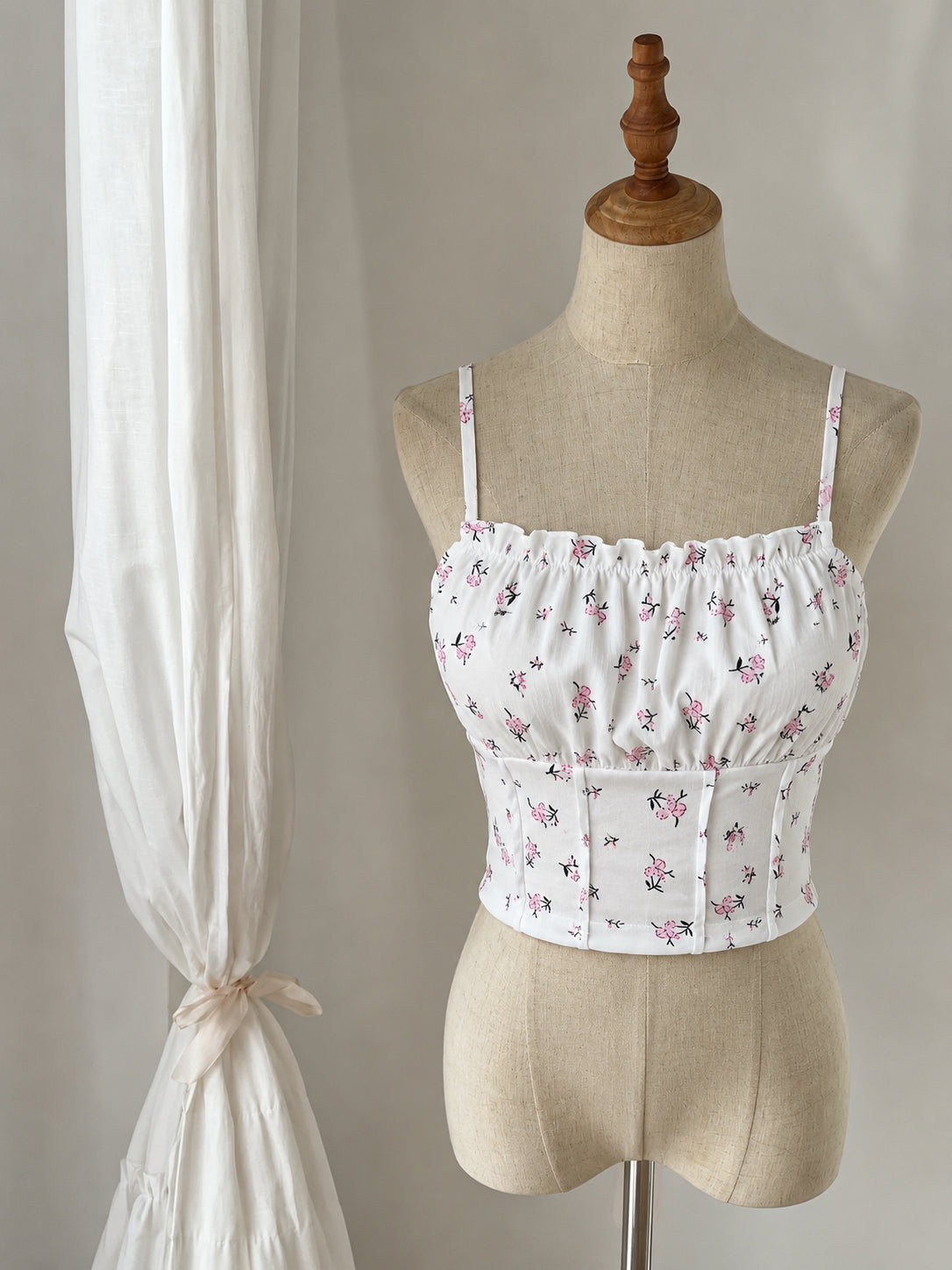 SONGS OF SUMMER FLORAL COTTON CAMI TOP