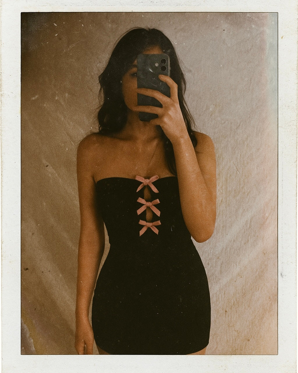 SHE’S A FLIRT BOW BLACK DRESS