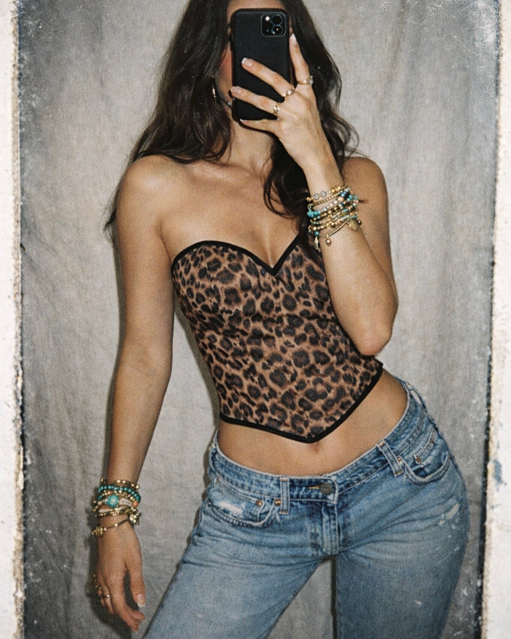 LEADER OF THE PACK PRINTED LUXE CORSET