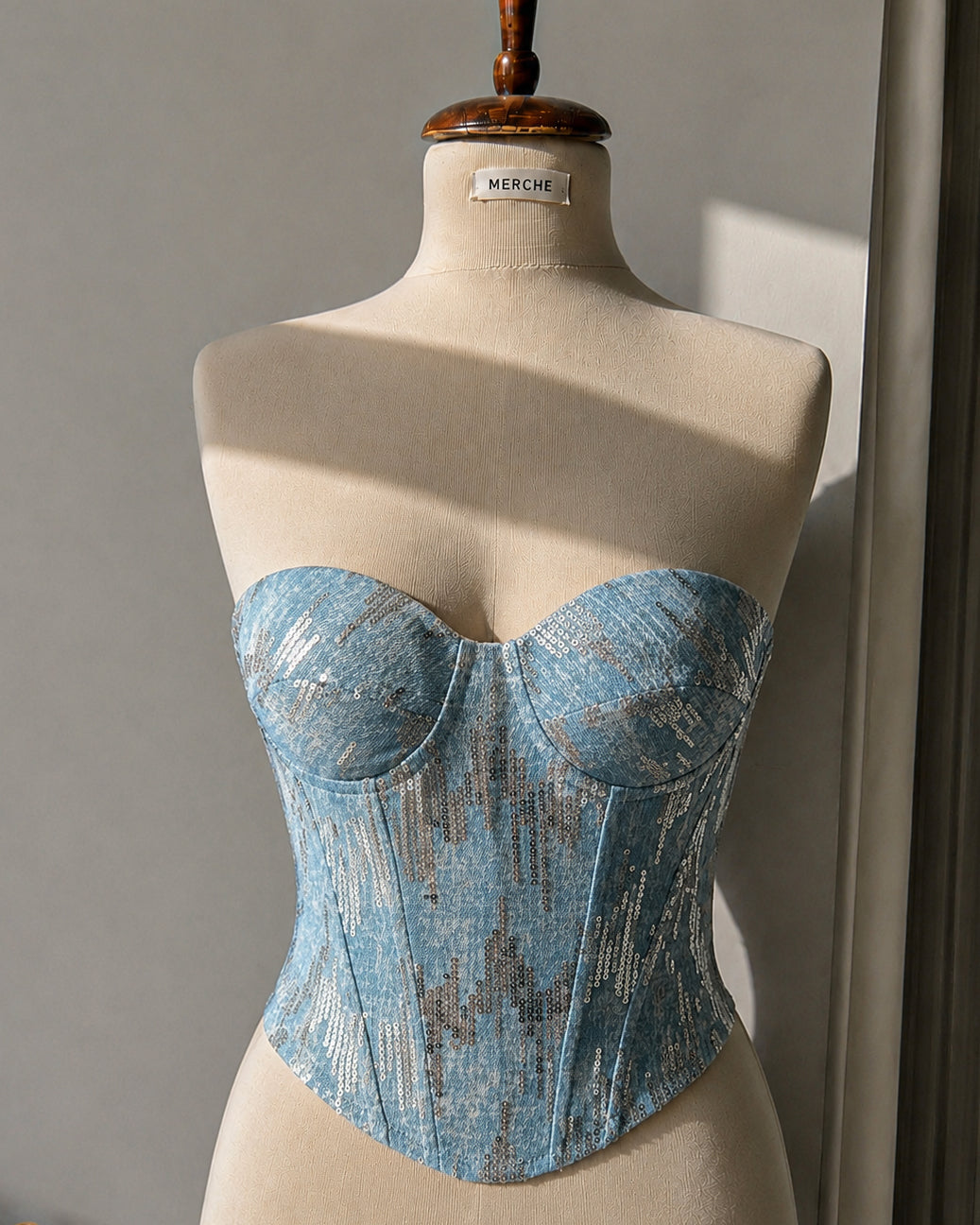 STARDOM SUITS ME SEQUIN EMBELLISHED CORSET
