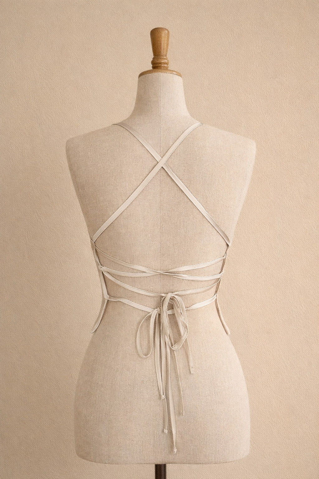 HEADING DOWNTOWN SATIN CROSS-BACK TOP