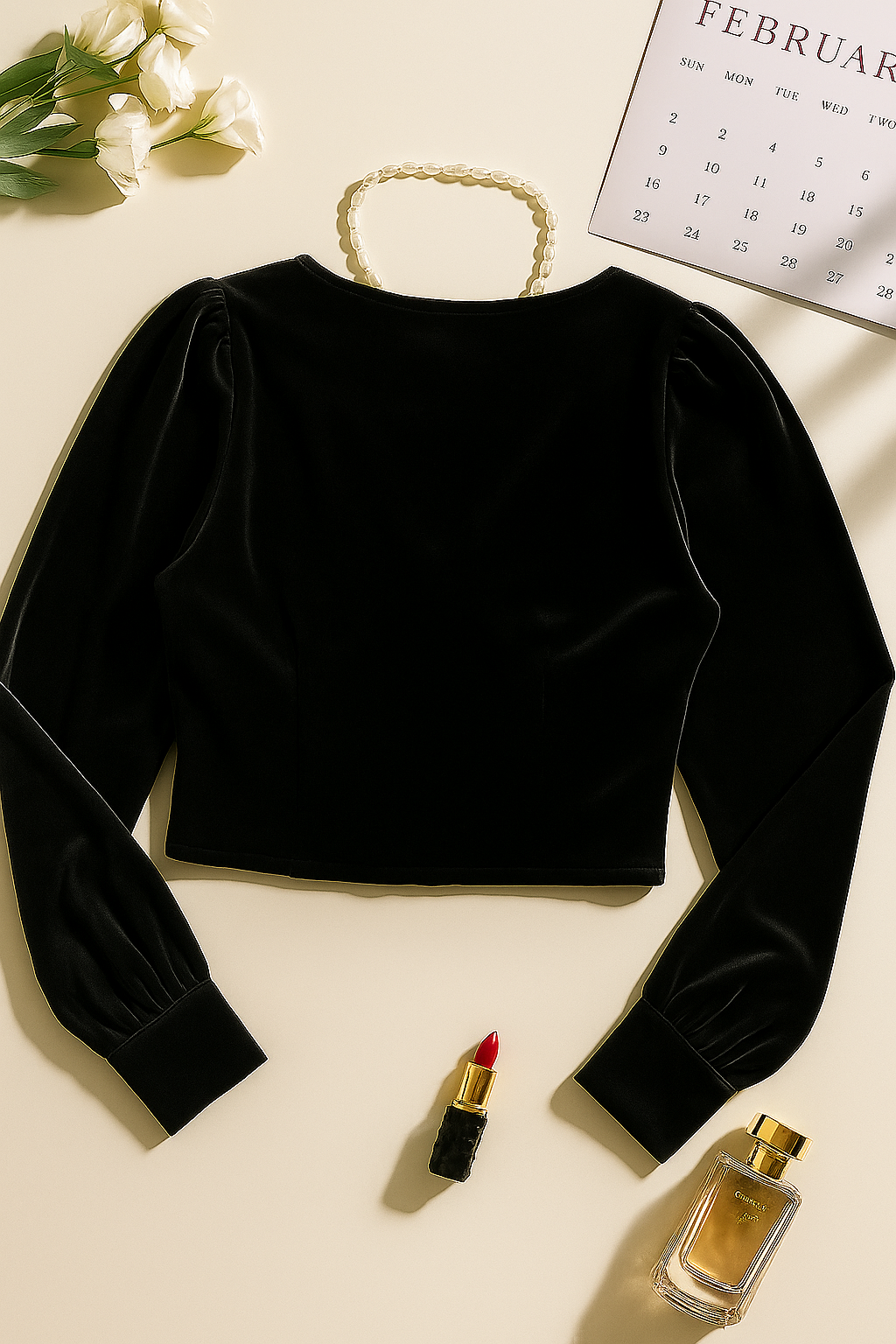 GONE GLAM VELOUR TOP
