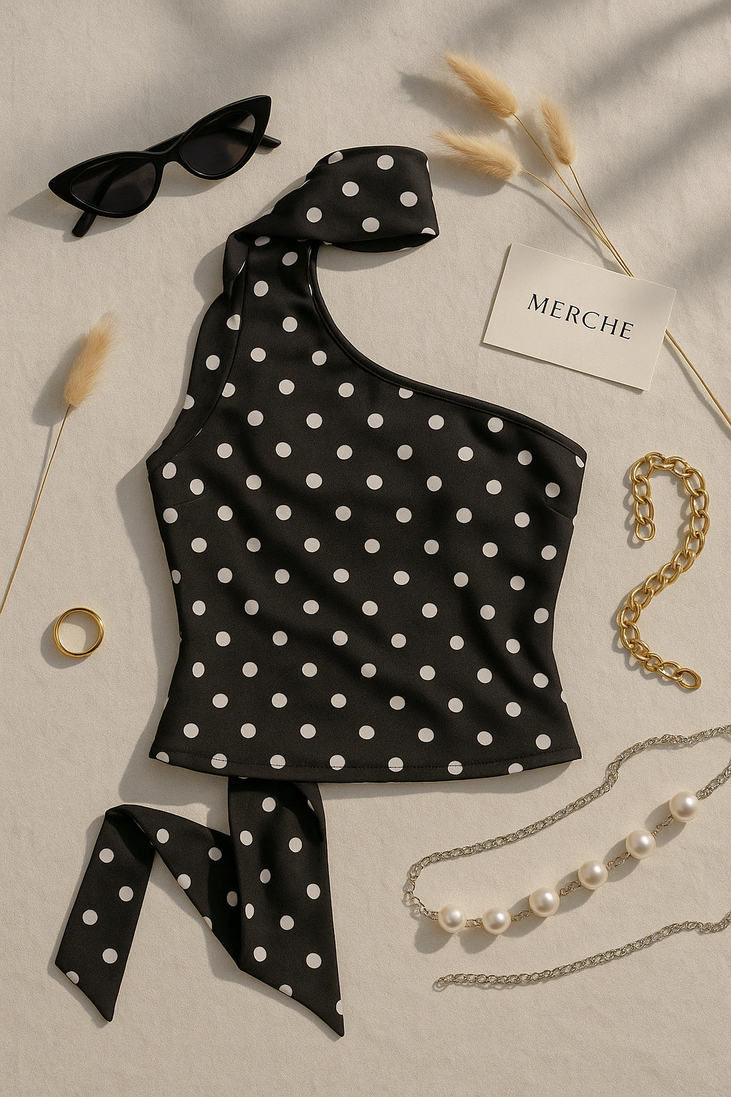 ALL MY LIFE POLKA CHOKER TOP